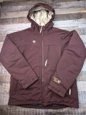Mountain Hardwear Jacket Mens L Snowboard Primaloft Insulated Softshell Burgundy